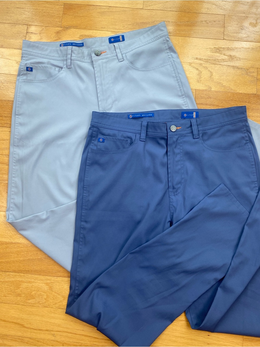 Lot 2 Stitch Golf Heston Five Pocket Pant 32x32 Forged Gray & Blue Performance